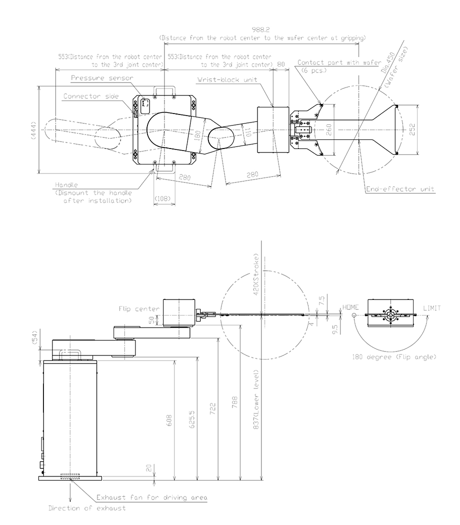 Products | GCR4280 (450mm/edge-grip end-effector)